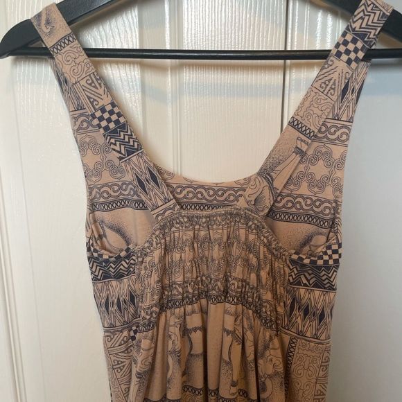 Blue and Beige Dress - Picture 3 of 7